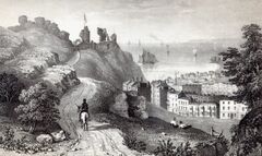 Thomas Ross - Hastings Castle from the Revd W Wallingers Plantation engraved by R Martin - (MeisterDrucke-53154)